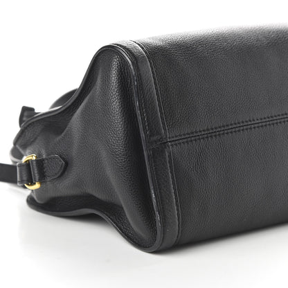 Alexander McQueen Pebbled Calfskin Small Skull Padlock Zip Around Tote Black 7 of 12
