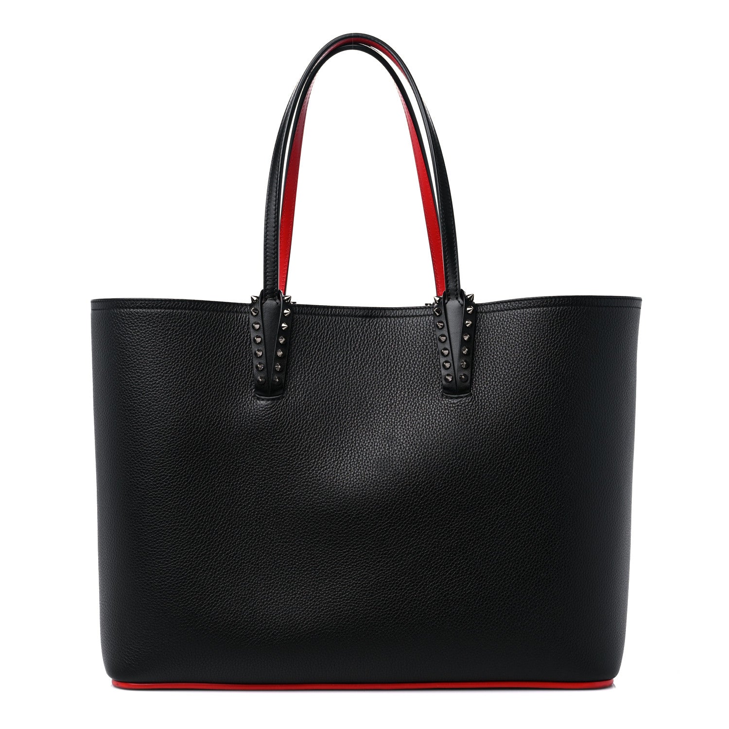 Christian Louboutin Calfskin Spikes East West Cabata Tote Black 1 of 12
