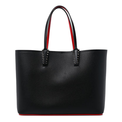 Christian Louboutin Calfskin Spikes East West Cabata Tote Black 1 of 12