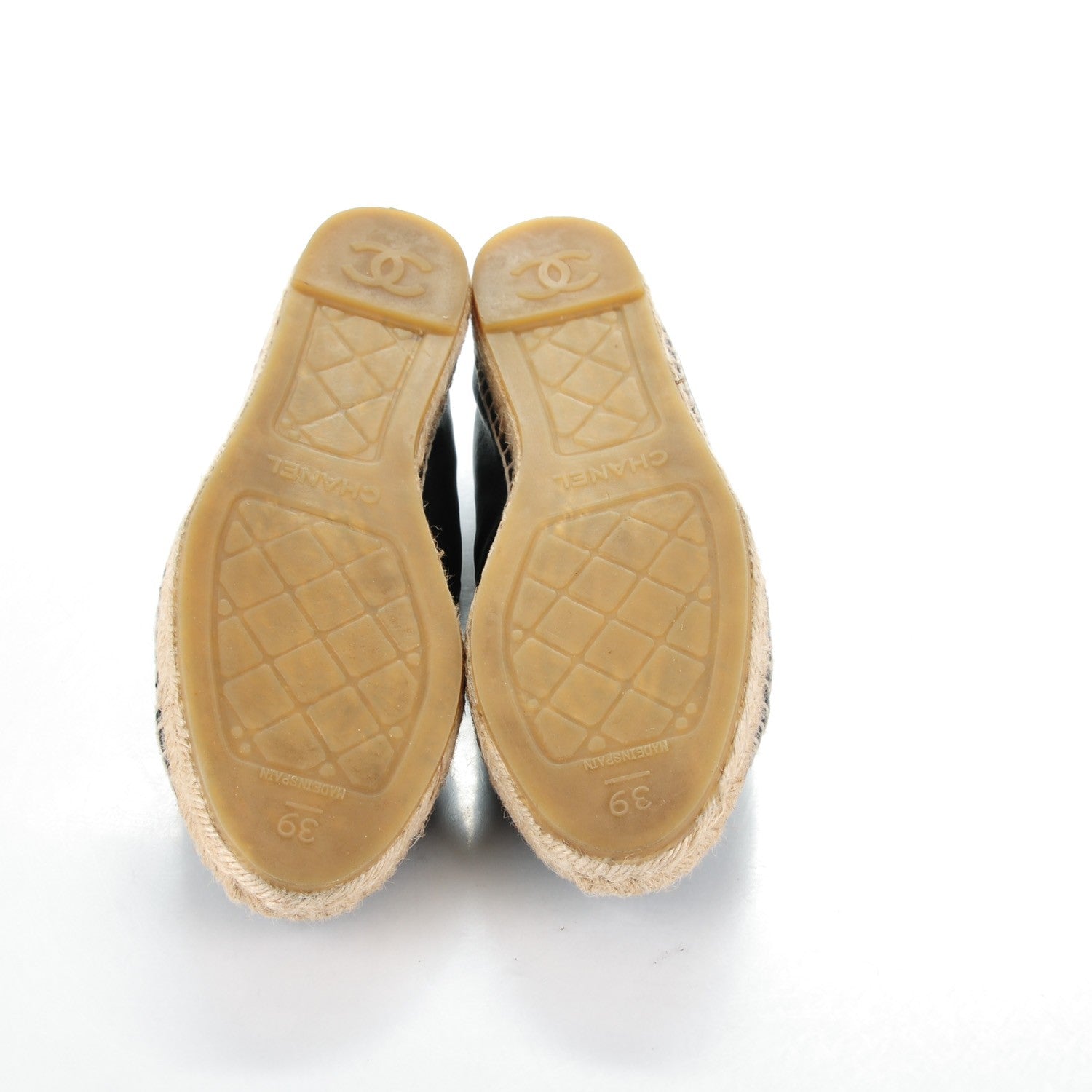 Chanel Lambskin CC Espadrilles 39 Black 5 of 9