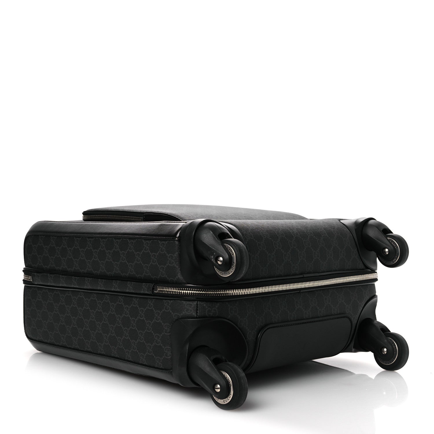 Gucci GG Supreme Monogram Calfskin Carry On Trolley Black 3 of 10