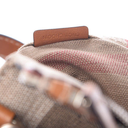 Burberry Canvas Mega Check Medium Tottenham Brit Tote Saddle Brown 9 of 15