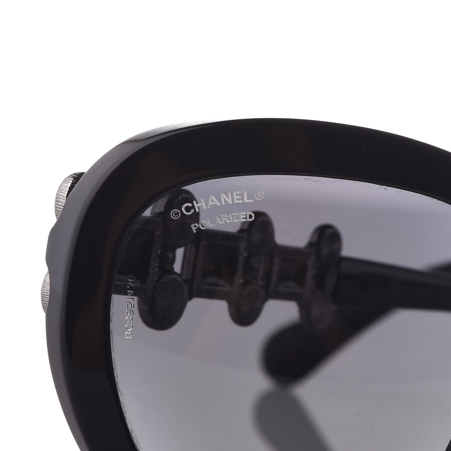 Pearl Crystal Bijoux Polarized Sunglasses 5334-H-B Black