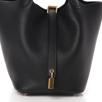 Hermes Taurillon Clemence Picotin Lock 18 PM Black 10 of 11