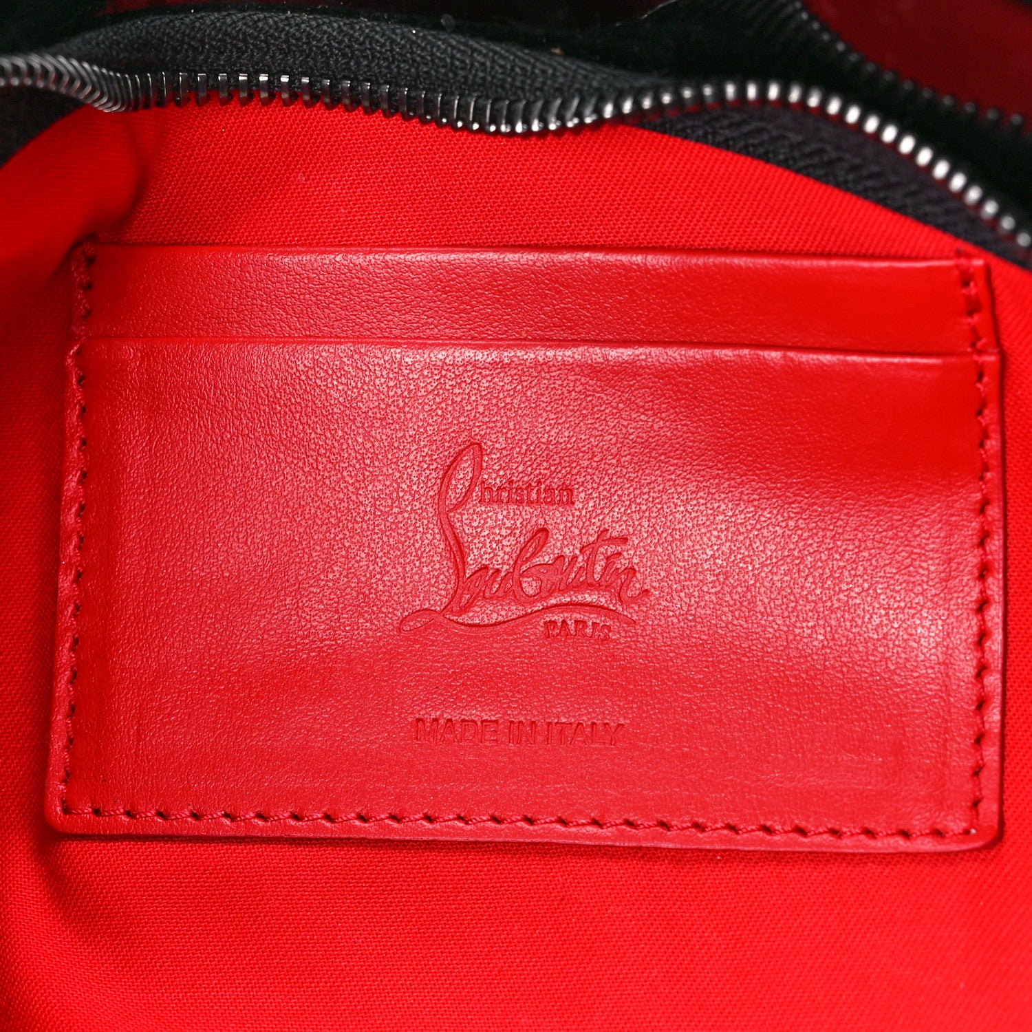 Christian Louboutin Patent Loubi Twist Zip Clutch Bag Black 6 of 10