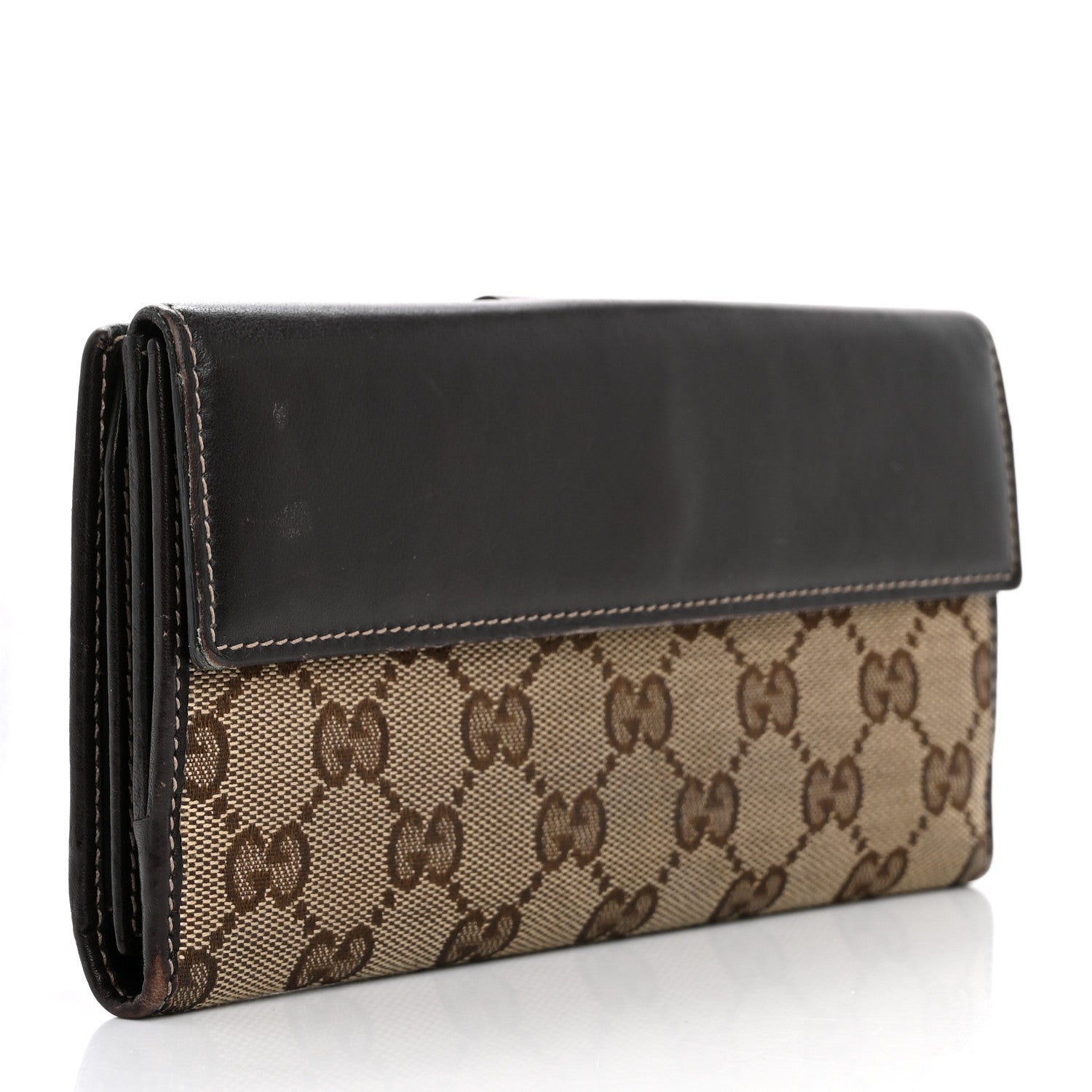 Gucci Monogram Heart Continental Wallet Dark Brown 4 of 12