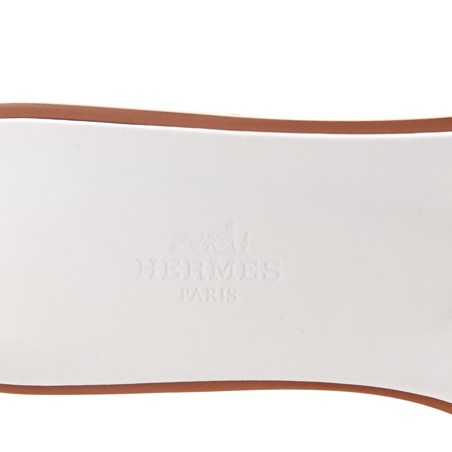 Hermes Box Calfskin Oran Sandals 38 White 7 of 8