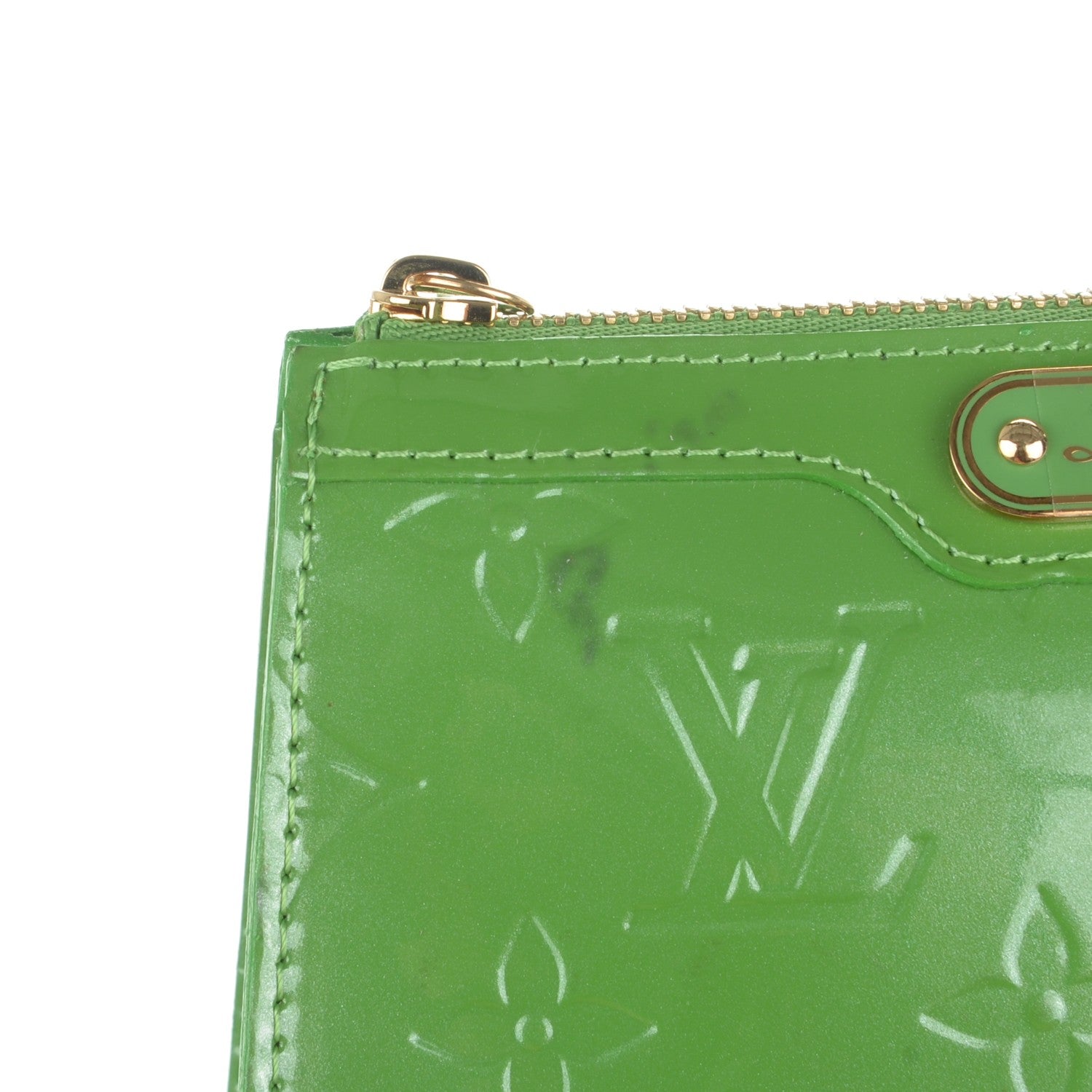 Louis Vuitton Vernis Trousse Cosmetic Pouch Vert Tonic 8 of 8