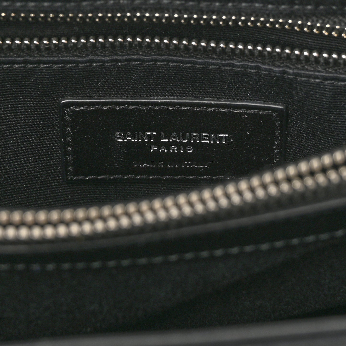 Calfskin Y Quilted Monogram Medium Loulou Chain Satchel Black
