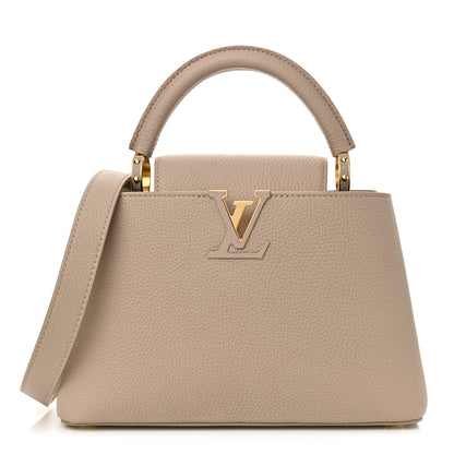 Louis Vuitton Taurillon Capucines BB Galet 1 of 9