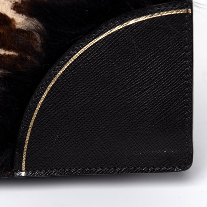 Prada Calf Hair Leopard Print Shoulder Bag Avorio 14 of 17