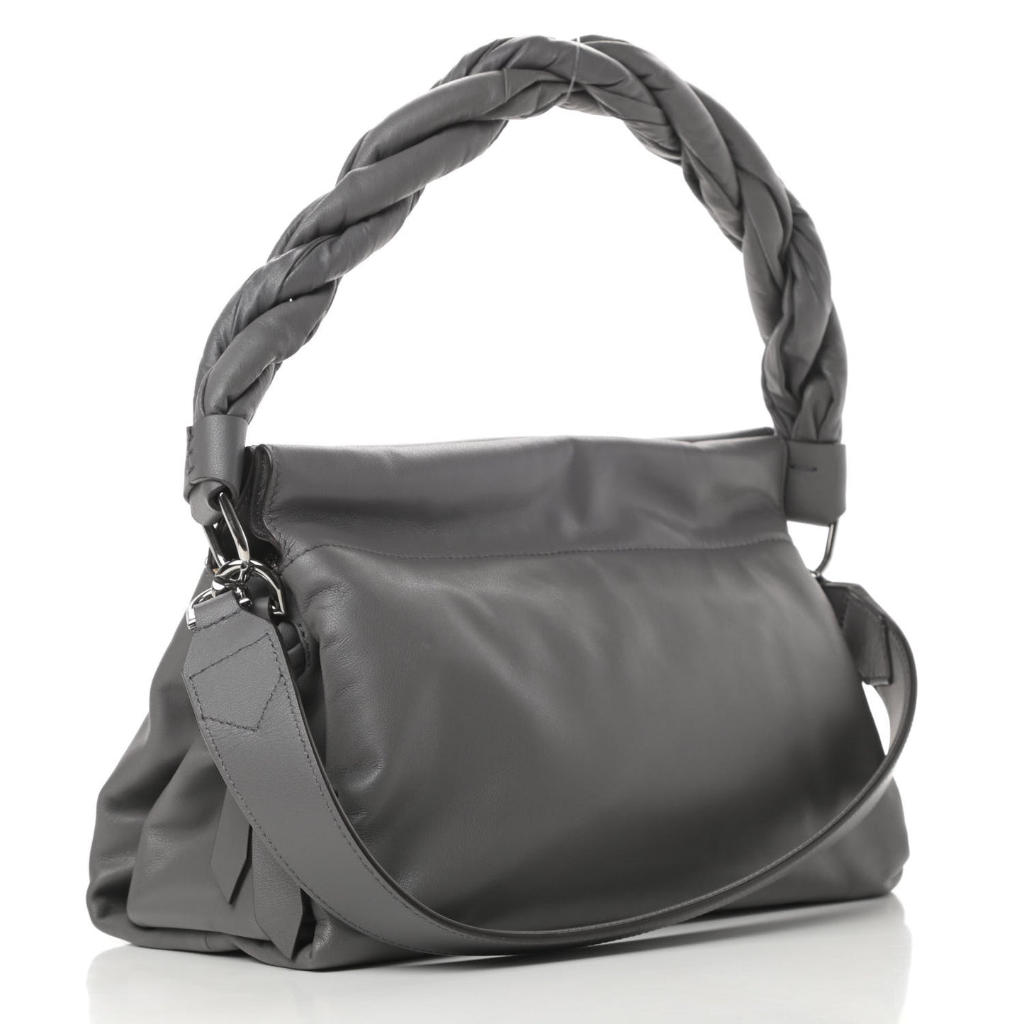 Calfskin Medium ID93 Satchel Storm Grey