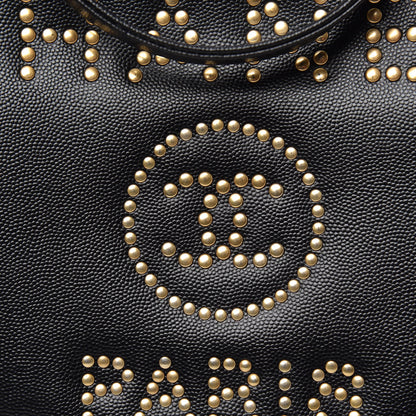 Chanel Caviar Small Studded Deauville Tote Black 14 of 14