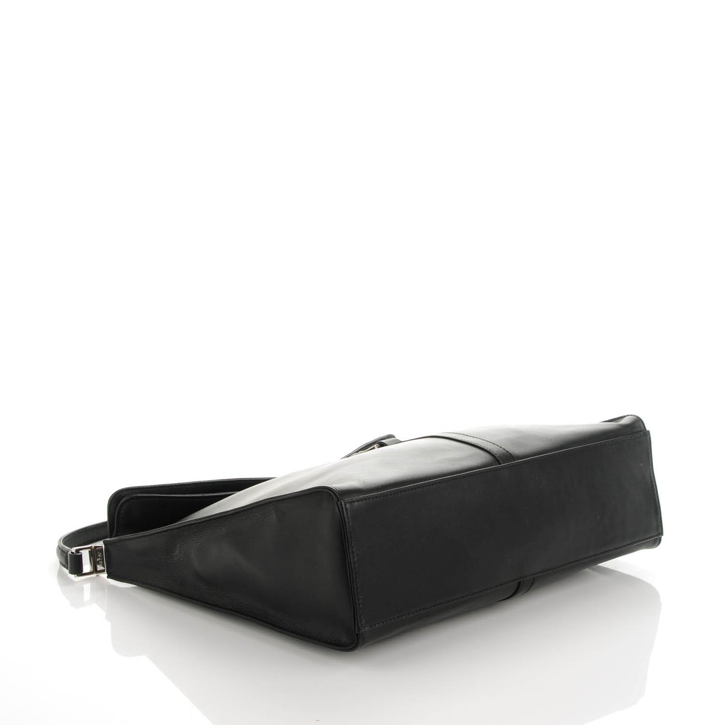 Calfskin Bardot Shoulder Bag Black