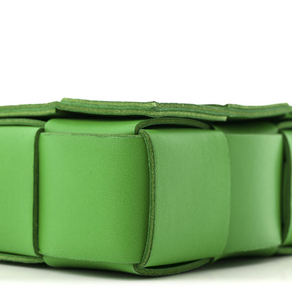 Bottega Veneta Lambskin Maxi Intrecciato Cassette Crossbody Bag Parakeet 9 of 9