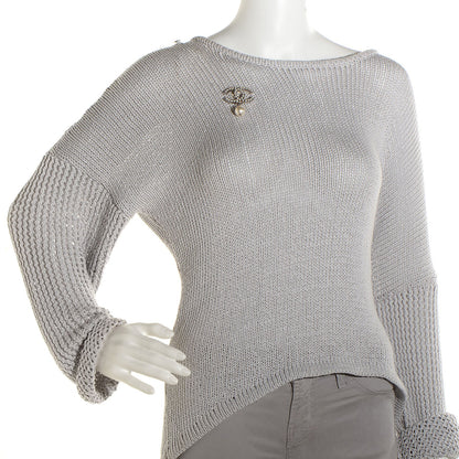 Chanel Pearl CC Drop Brooch Silver 2 of 6