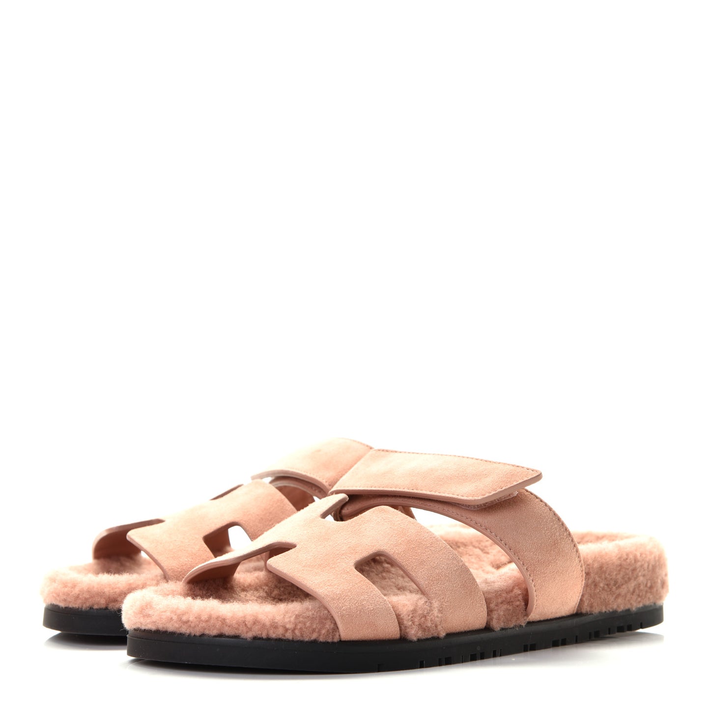 Suede Goatskin Woolskin Womens Chypre Sandals 37 Rose Aube