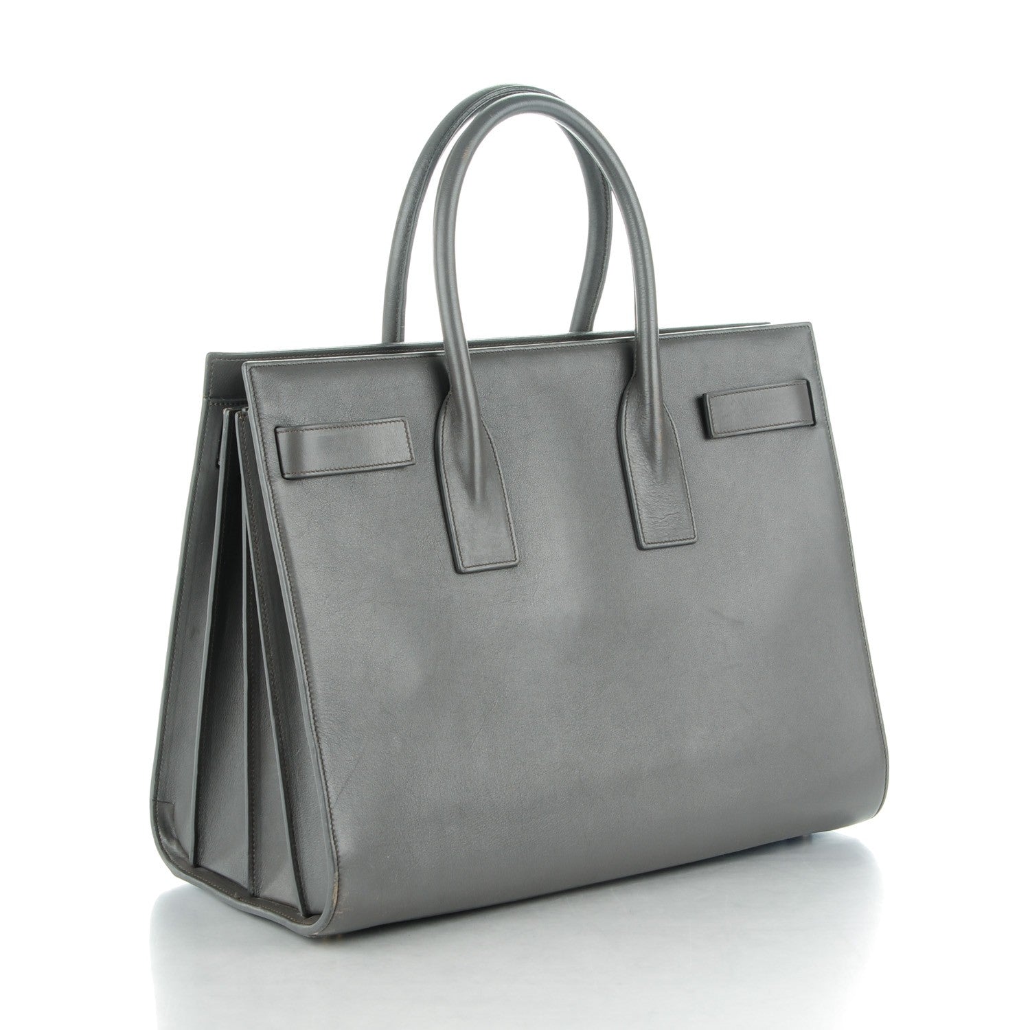 Saint Laurent Calfskin Large Sac De Jour Carryall Fog 3 of 12