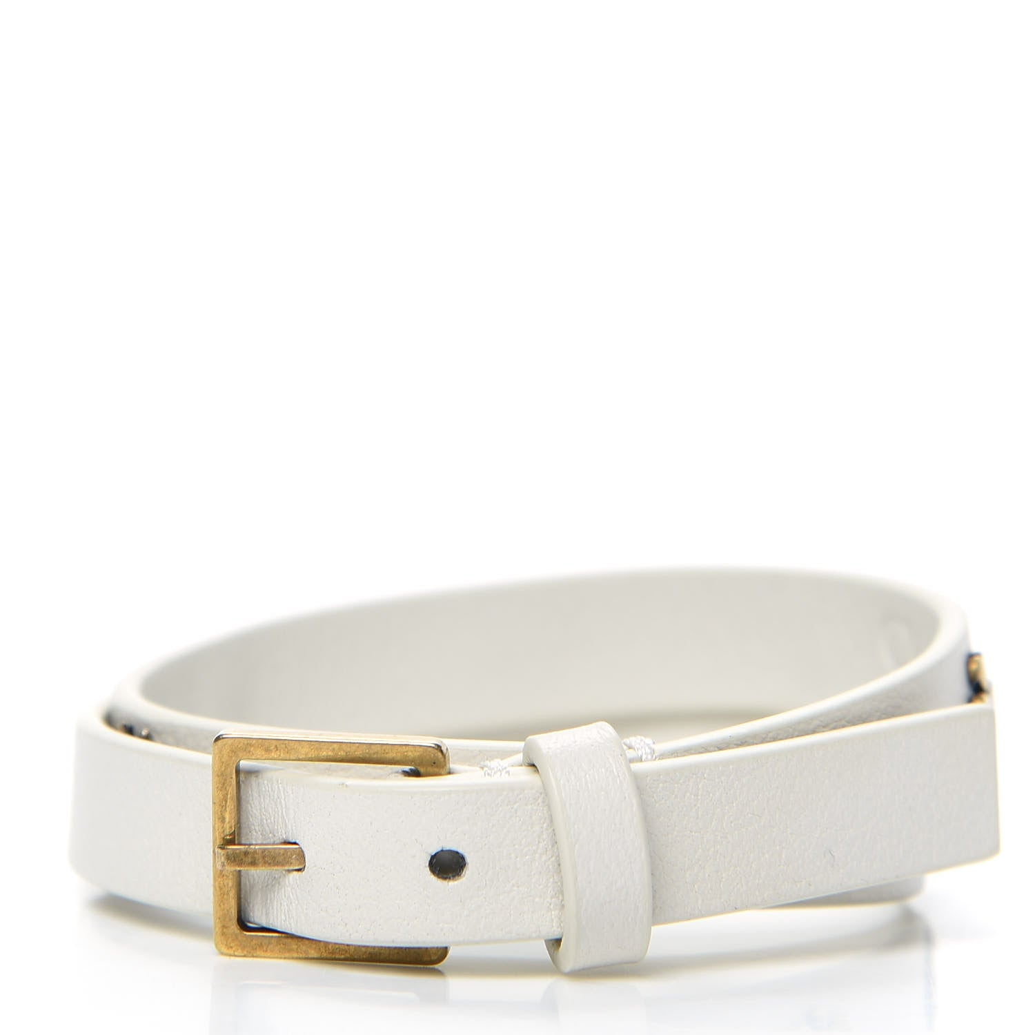 Christian Dior Calfskin Bee Double Bracelet White 3 of 5