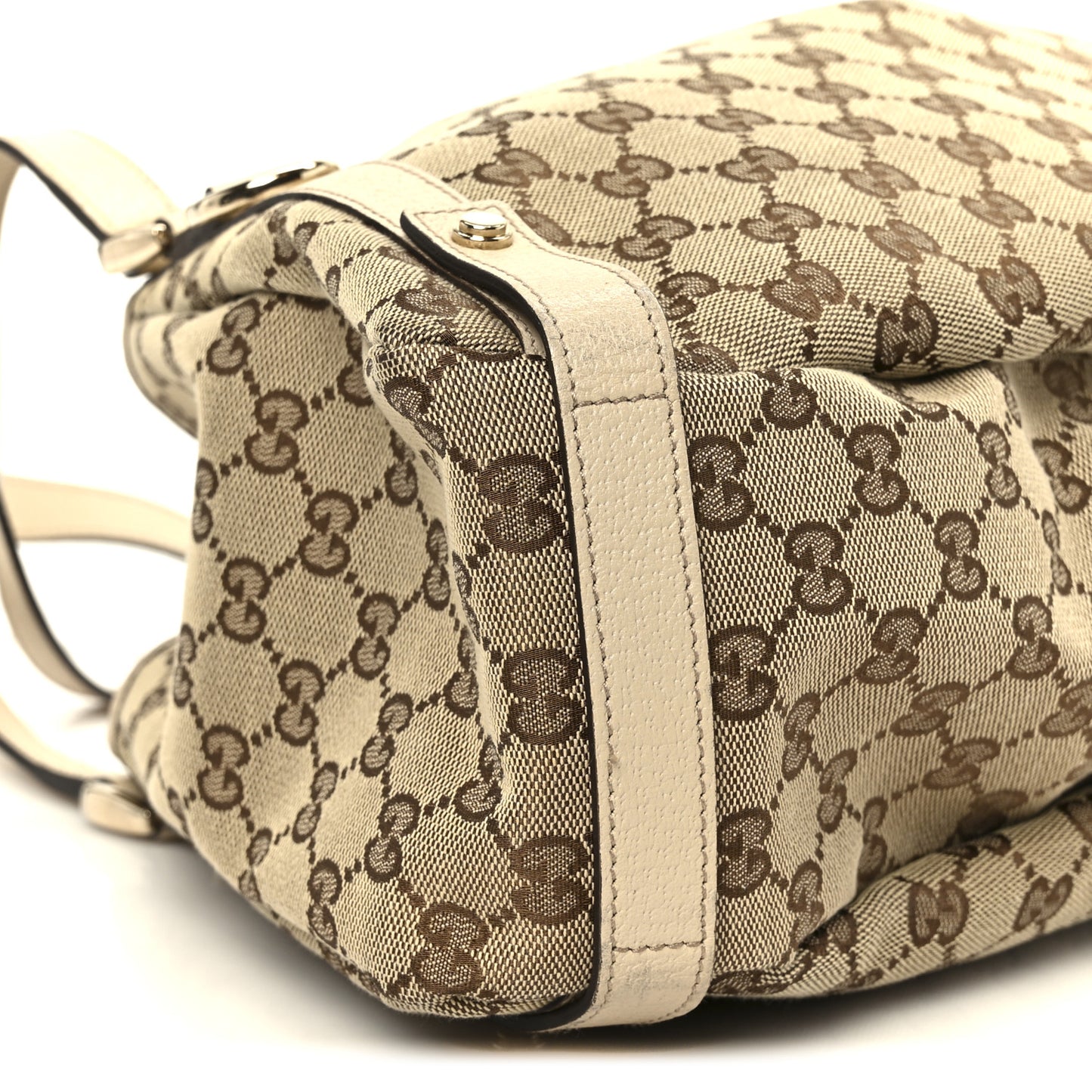 Monogram Medium Abbey Shoulder Bag Off White