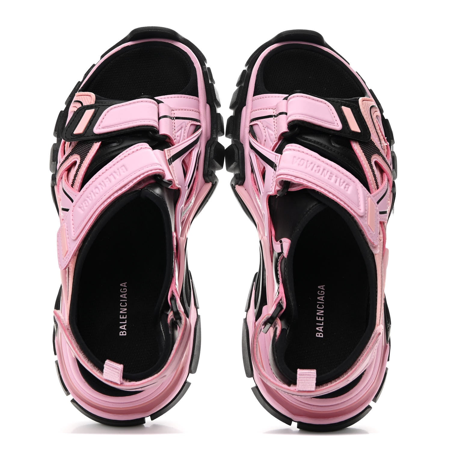 Balenciaga Rubber Neoprene Bi-Color Womens Track Sandals 37 Pink Black 2 of 9