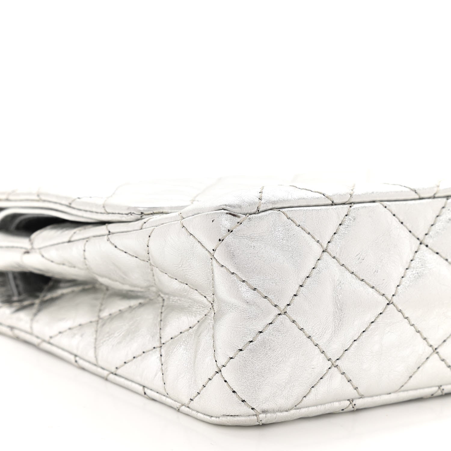 Chanel Metallic Aged Calfskin Quilted 2.55 Reissue 226 Flap Silver 9 of 10