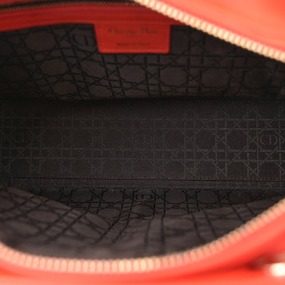 Christian Dior Lambskin Cannage Large Lady Dior Orange 5 of 13