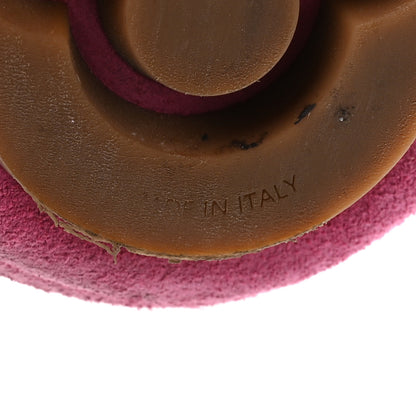 Louis Vuitton Suede Calfskin LV Sneakerina Sneakers 37 Fuchsia Pink 7 of 8