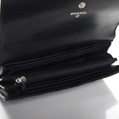 Chanel Lambskin Quilted Large Diamond CC Flap Wallet Black 5 of 9