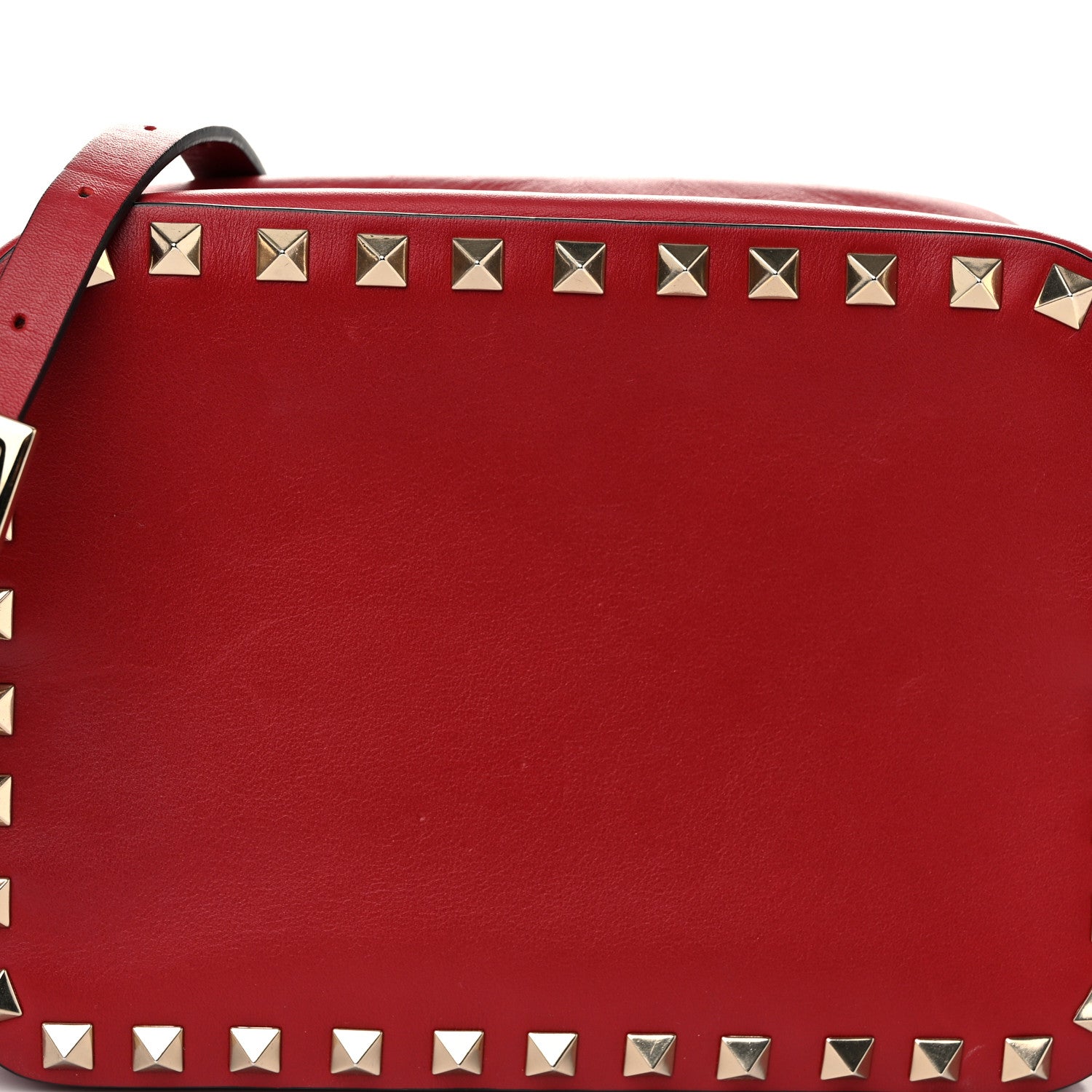 Valentino Garavani Calfskin Rockstud Camera Crossbody Bag Red 8 of 10