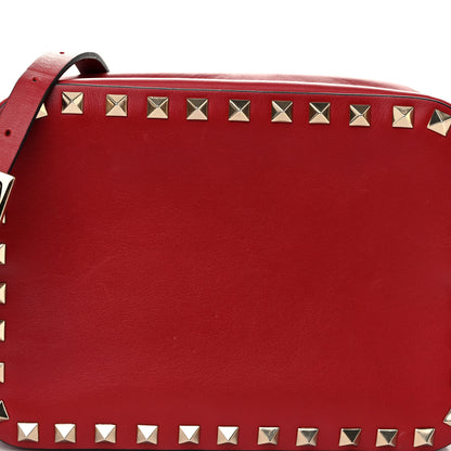 Valentino Garavani Calfskin Rockstud Camera Crossbody Bag Red 8 of 10