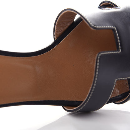 Hermes Calfskin Oasis Sandals 37 Black 12 of 12
