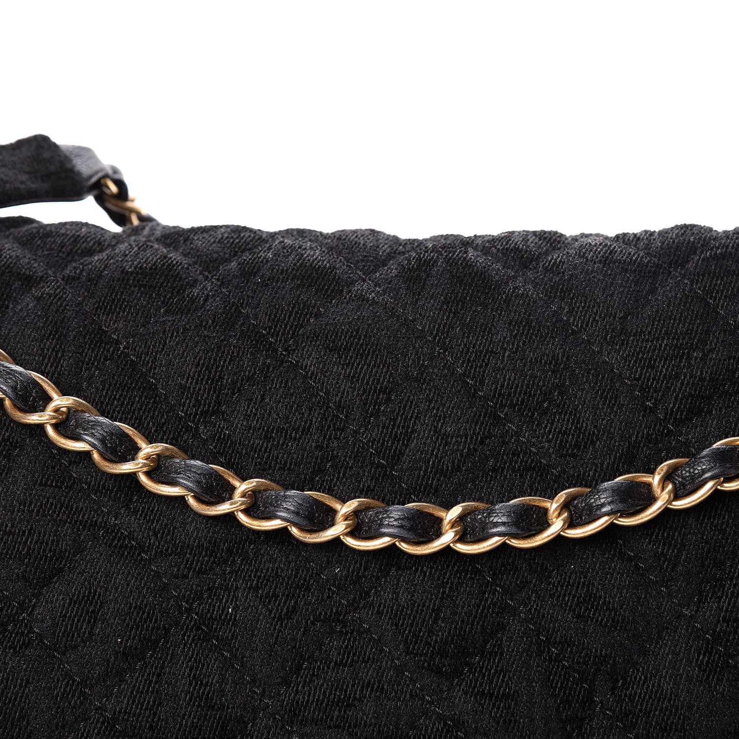 Chanel Velvet Camellia Stamped XXL Travel Flap Bag Black 12 of 12