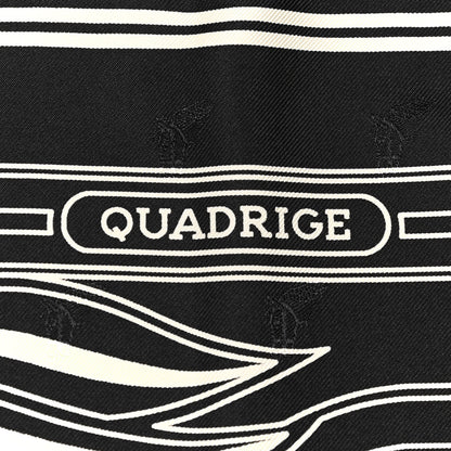 Hermes Silk Quadridge Scarf 70 Black White 5 of 5