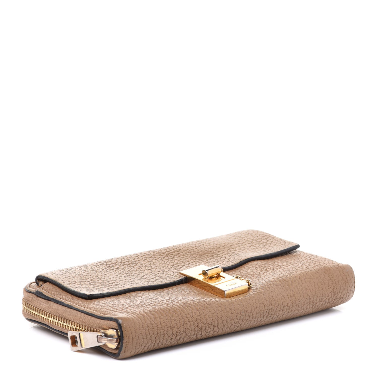 Chloe Grained Lambskin Drew Long Wallet with Flap Nut 4 of 15