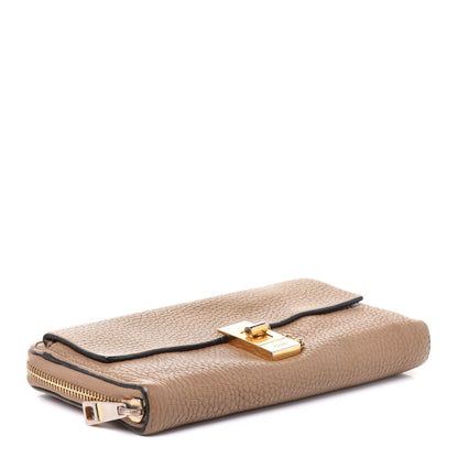 Chloe Grained Lambskin Drew Long Wallet with Flap Nut 4 of 15