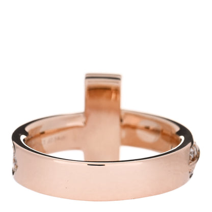 Tiffany 18K Rose Gold Diamond Wide T T1 Wide Ring 51 5.75 3 of 5