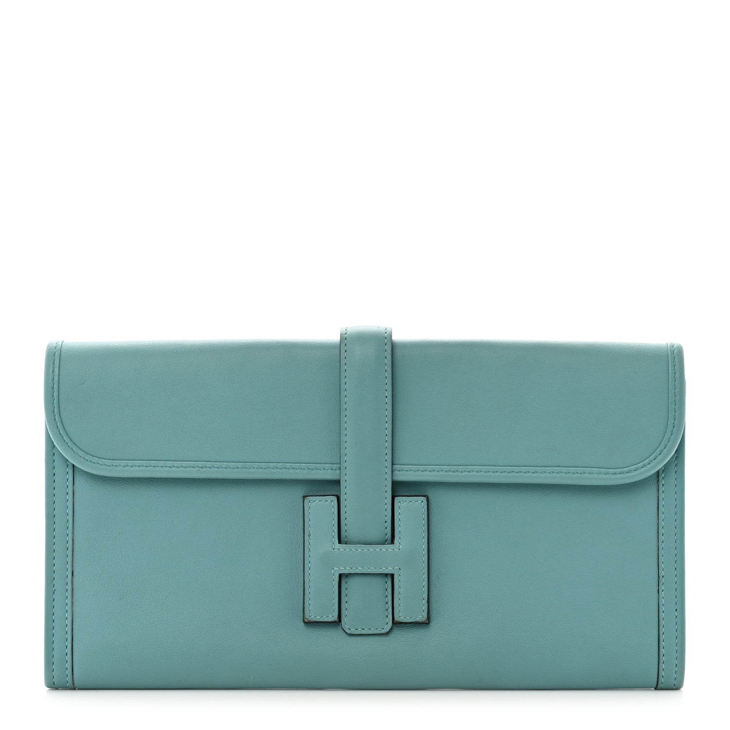 Hermes Swift Jige Elan 29 Clutch Bleu Saint Cyr 1 of 12