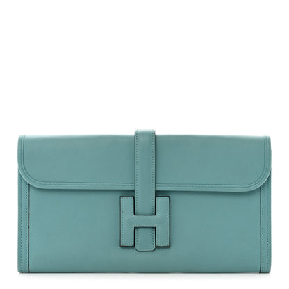 Hermes Swift Jige Elan 29 Clutch Bleu Saint Cyr 1 of 12