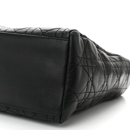 Christian Dior Lambskin Cannage Medium Lady Dior Black 10 of 12