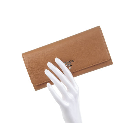 Prada Vitello Phenix Continental Flap Wallet Caramel 2 of 8