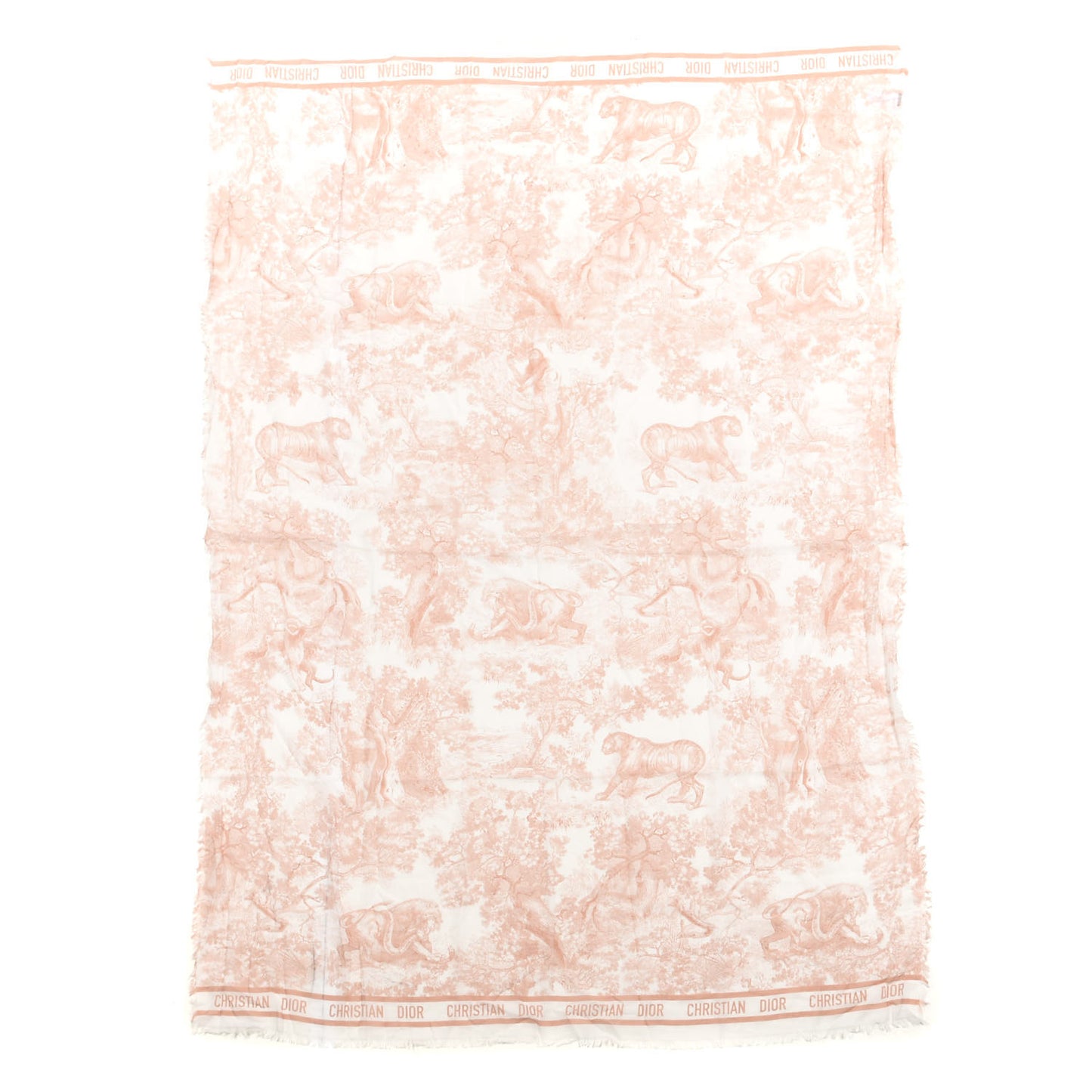 Cotton Fringe Dioriviera Toile De Jouy Sarong Pink