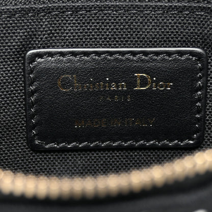 Christian Dior Technical Fabric Embroidered Pouch Black White 6 of 9