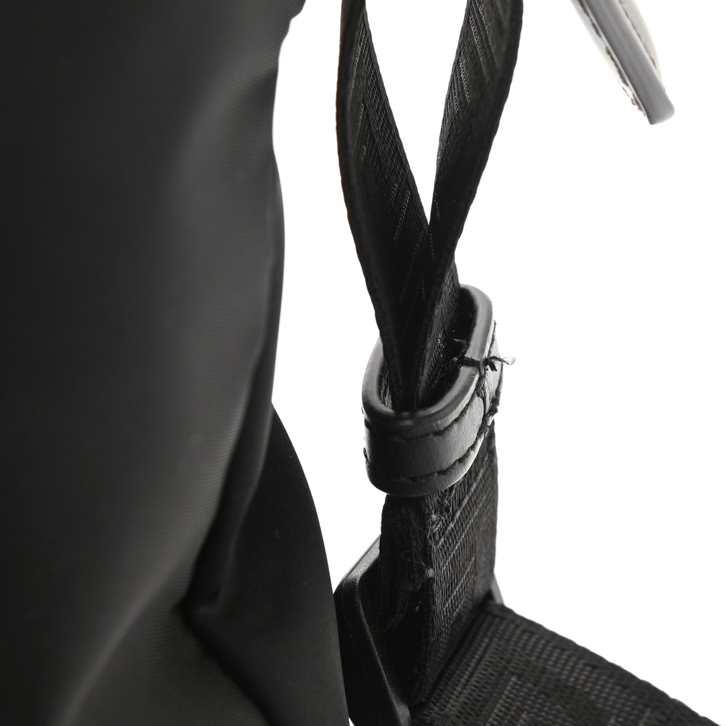 Nylon Logo Crossbody Bag Black