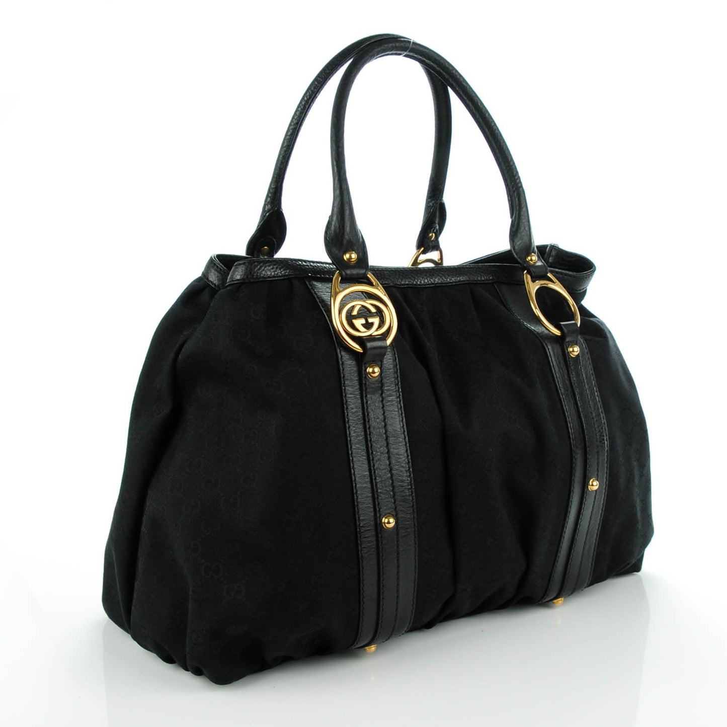 Monogram Medium Interlocking Tote Black
