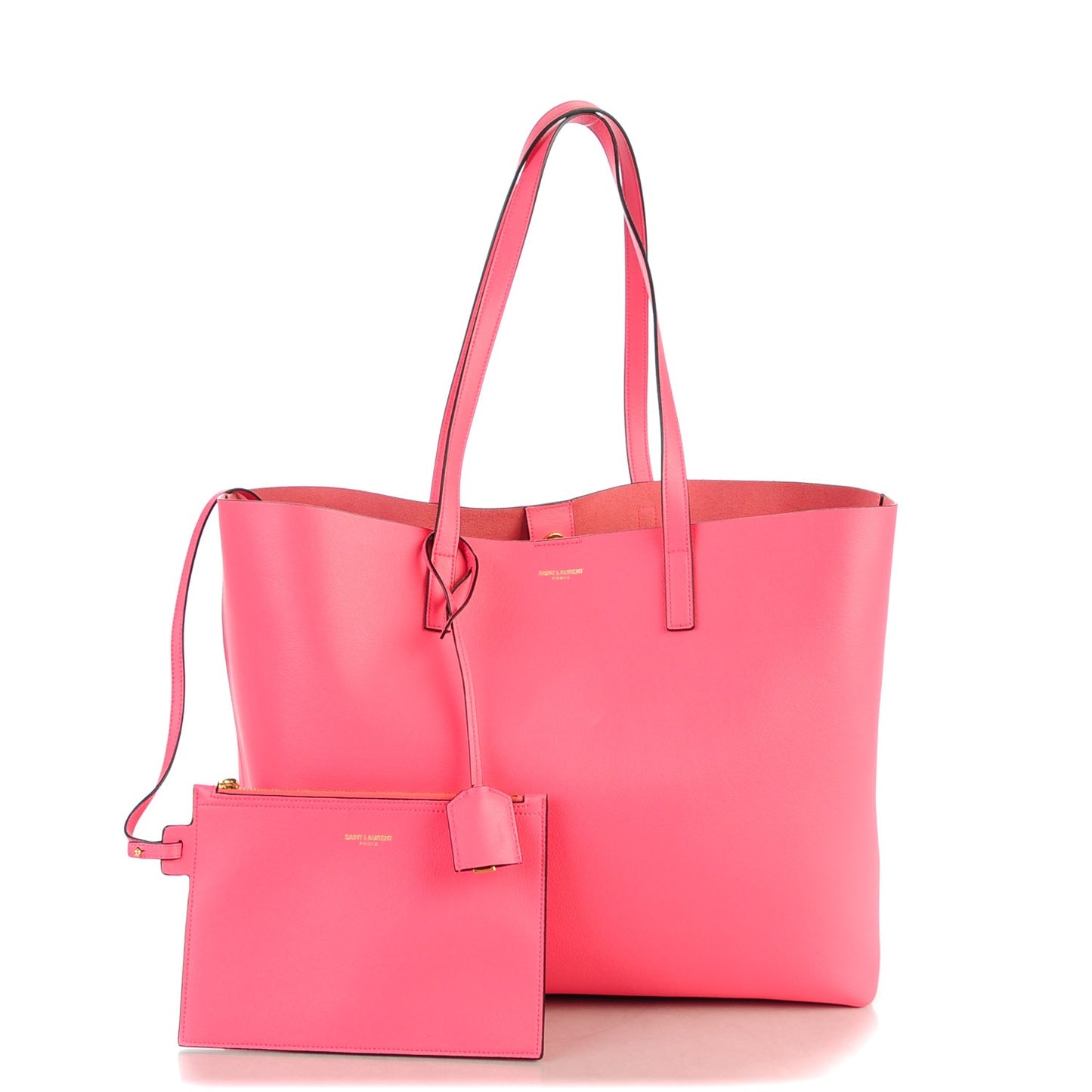 Calfskin Large Shopping Tote Pale Rose