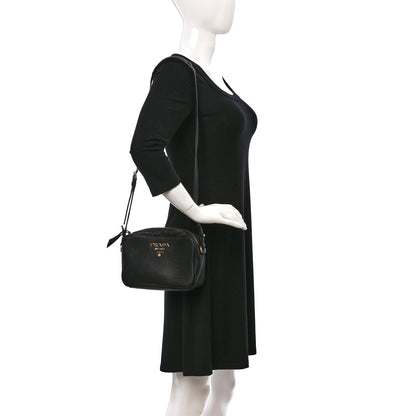Prada Vitello Phenix Camera Bag Black 2 of 9
