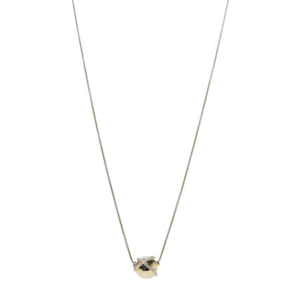 David Yurman 18K Yellow Gold Diamond 12mm Solari Pave Wrap Pendant Necklace 1 of 5