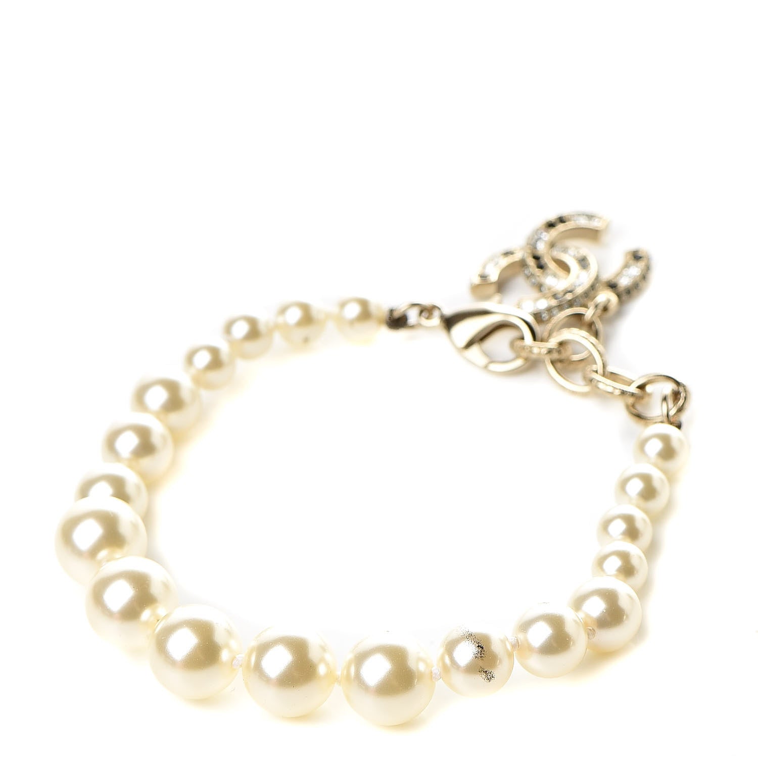 Chanel Pearl Crystal CC Bracelet 3 of 6
