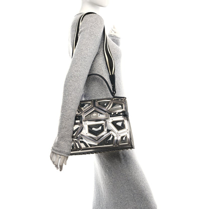 Delvaux Vinyl Gladiator Tempete Satchel Antique Silver Gold 2 of 9